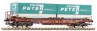 15564 Tillig Container wagon loaded with two containers "Spedition Peter"